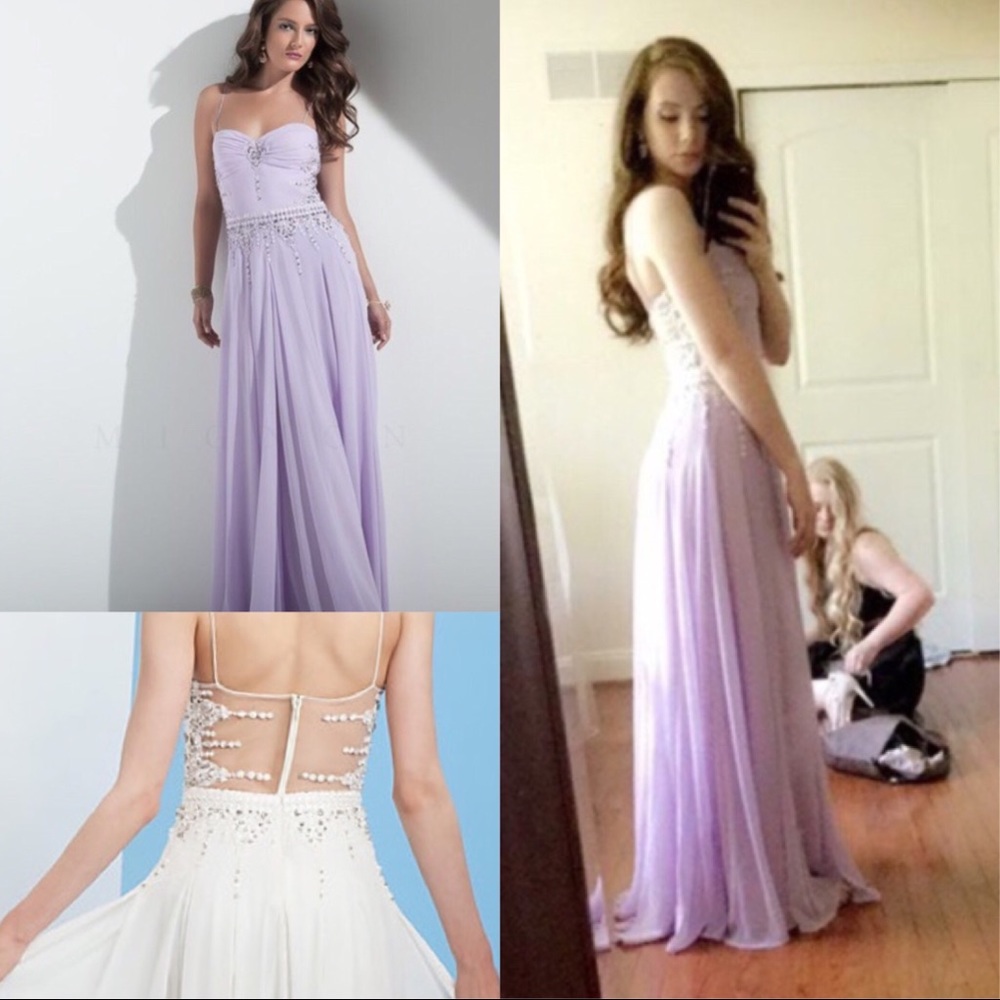 Beaded Sheer-Back Gown //